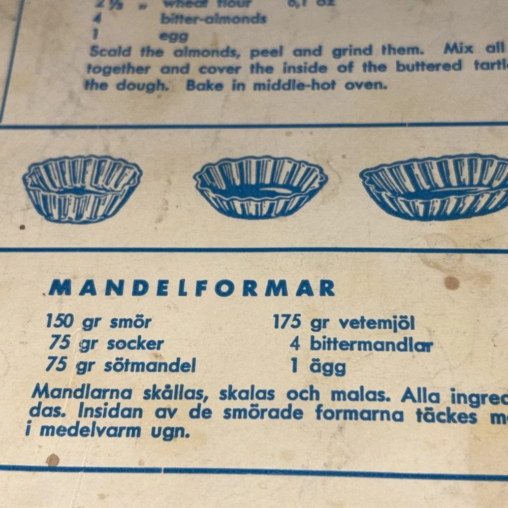 Tartlet Tins Mormatt 36 Pieces 6 Shapes New In Original Box Made in Sweden